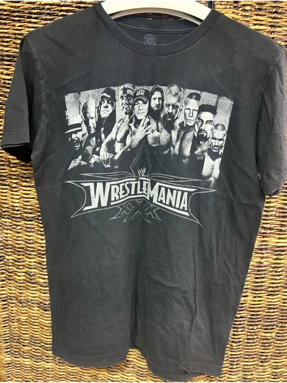 WrestleMania Black Graphic Tee - Men's Crew‎ Neck- Medium